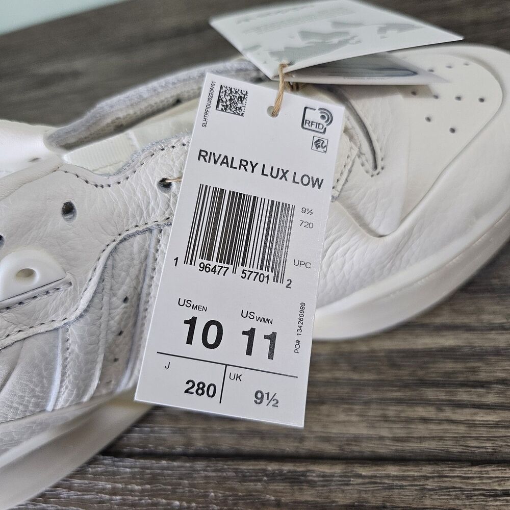 adidas Rivalry Lux Low Men's Cloud White/Ivory/Core‎ Black Sneakers Size 10 - Picture 14 of 16
